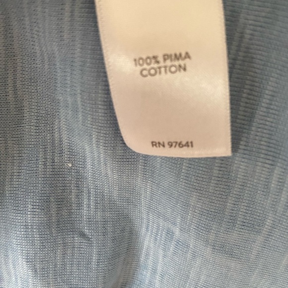 J Jill Prima Cotton Elbows Women's Light Blue Top size L - Picture 3 of 4